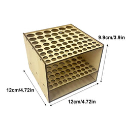 67 Holes Paintbrush Holder Stand Wooden Paint Brush Stand Desk Organizer Wall Mounted Makeup Brush Shelf For Painting Supplies