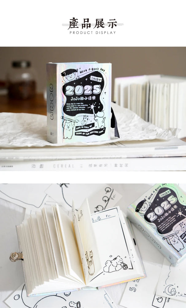 Journal GO 372 sheets 2025 Mini Calendar Note Portable Memo Calendar Student Stationery Delicate Calendar School Office Supplies