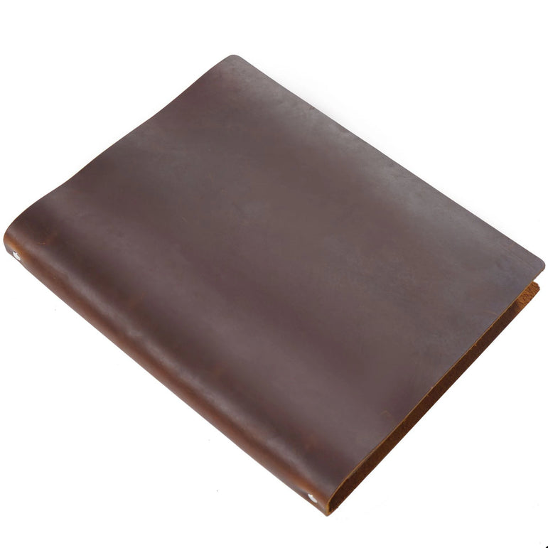 First-layer Cowhide Notebook A4 Enlarged Notebook Crazy Horse Leather Binder Thickened Sketchbook Retro Notepad Gift Notebook