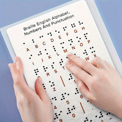 Durable Braille Letter and Number Learning Tool with Tactile Protrusion Reading Function, Educational Aid Tool
