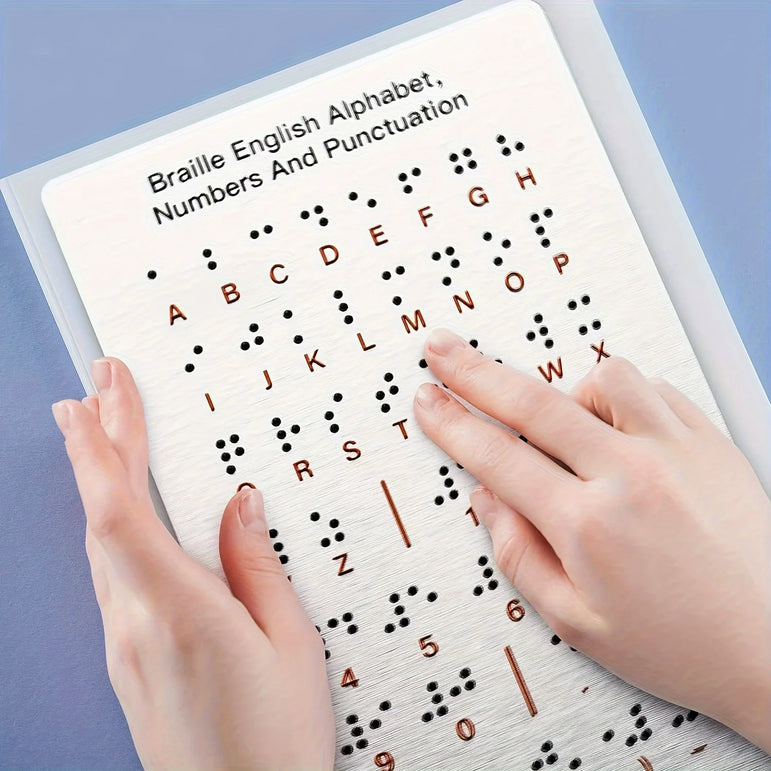 Durable Braille Letter and Number Learning Tool with Tactile Protrusion Reading Function, Educational Aid Tool