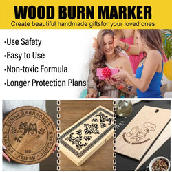 Scorch Pen Marker 3pcs 5ml Wood Burning Pen DIY Quick Craft Tools Creative Wood Markers For Artists Beginners Crafts