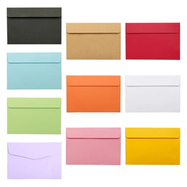 10PSC/Pack Invitation Envelopes A6 letter Papers Envelope 6'' x 4'' for Ideal for Wedding Holiday Birthday Greeting Card