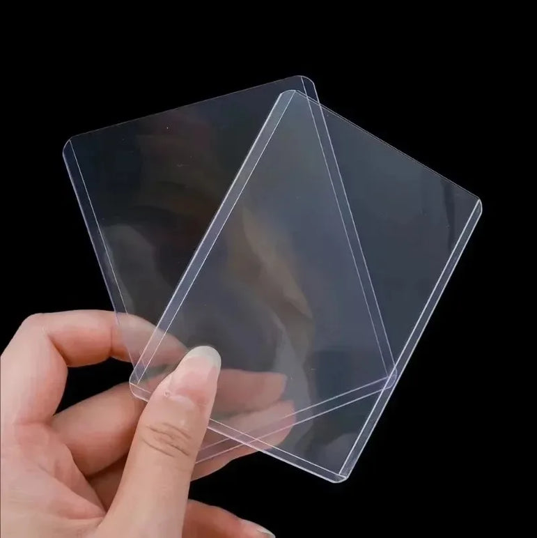 1-50PCS Transparent Korean Kpop Card Sleeve with Protective Film Clear Card Holder Idol Photo Game Card Toploaders Cover 35PT