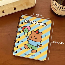 A7 Cartoon Capybara Coil Notebook Kawaii Learning Coil Book Cute Study Pocket Notepad Small Notebook School Stationery 
﻿ 
﻿