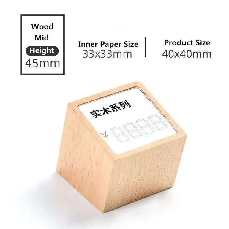 Sign Holder Price Name Card Tag Label Counter Top Number Price Tag Price Display Stand Case