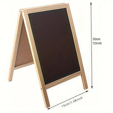 1pc, Freestanding Wooden A Frame Double Sided Chalkboard For Tabletop Menu Board, Wedding Message Sign, Party Supplies