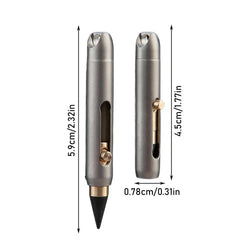 Metal Inkless Pen Titanium Alloy Forever Everlasting Pencil Desk Decor Pocket Pen For Writing Unique Keychain Pendant School