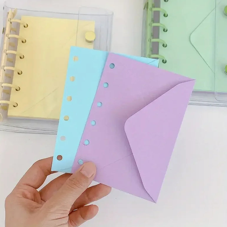 30 pcs A7 binder pocket - no zipper, 6-pole budget envelope and A7 wallet with money and material organization insert