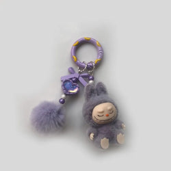 Flocking Mini Labu Labu Baby-free Keychain Rubber-lined Cute Particle Baby Walk Bag Mobile Phone Pendant Cute Pendant