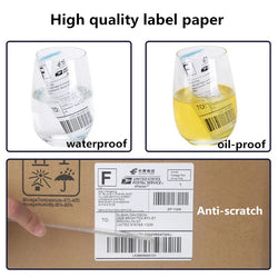 4*4"*100 sheets Adhesive Shipping Label Waterproof Thermal Label Thermal Transfer Label Sticker Small Ticket Paper