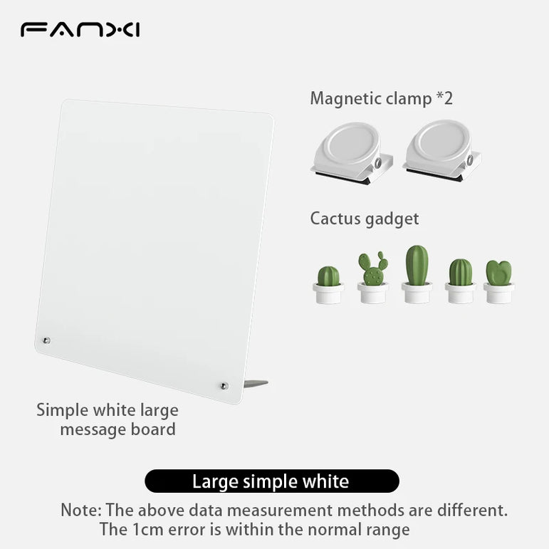 Magnetic Bulletin Board with Stand Magnetic Board for Desktop with Magnetic Clamp Metal Board for Magnets Display