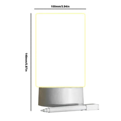 Creative Transparent USB 2D Acrylic Daily Note Board With Pen Message Memo Board With Stand LED Night Light Writing Pad Reminder