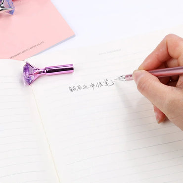 25 Pcs Wholesale Creative Plastic Big Diamond Gel Pen for Gift Pen Student Pen Fresh Stationery Back To School Gel Pen Set