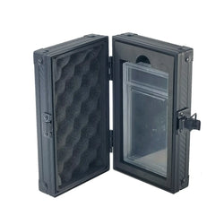 Carbon Fiber Pattern Trading Card Storage Case with Removable Dividers for PSA/BGS/CGC Graded Sports Slab Holder Box Organizer