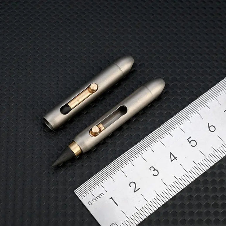Metal Inkless Pen Titanium Alloy Forever Everlasting Pencil Desk Decor Pocket Pen For Writing Unique Keychain Pendant School