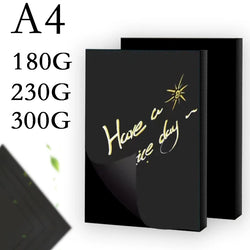 A4 180G200G300G 20/50PCS Black Cardboard Paper Handmade Card Paper DIY PackageThick Watercolor Painting Origami Crafts Pack