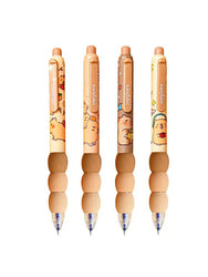 4Pcs Cute Cartoon Capybara Retractable Erasable Pens Cute Capybara Pens Nibs Blue Ink Writing Supplies Aesthetic Stationery