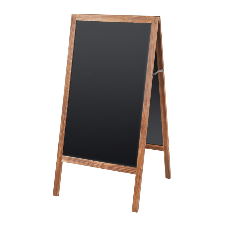 Magnetic Sandwich Writing Board A-Frame Drawing Painting Board Menu Display Sidewalk Wooden Chalkboard Free Standing