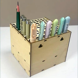 67 Holes Paintbrush Holder Stand Wooden Paint Brush Stand Desk Organizer Wall Mounted Makeup Brush Shelf For Painting Supplies