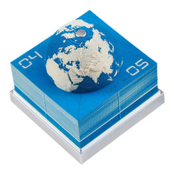 3D Earth Memo Pad Calendar 2025 Tear Away Calendar Desk Calendar Time Piece Sticky Notes Calendar Paper Carving Art Decor