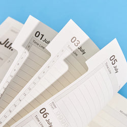 July 2025-June 2026 Planner Notebook English Agenda  A5 PU Leather Cover School Agenda Plan Weekly Monthly Diary Organizer