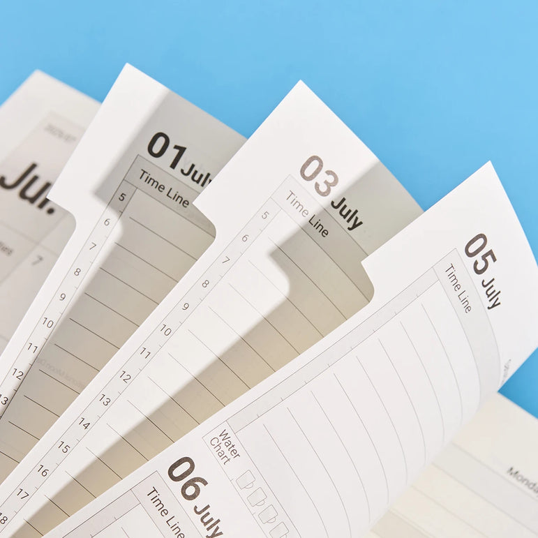 July 2025-June 2026 Planner Notebook English Agenda  A5 PU Leather Cover School Agenda Plan Weekly Monthly Diary Organizer