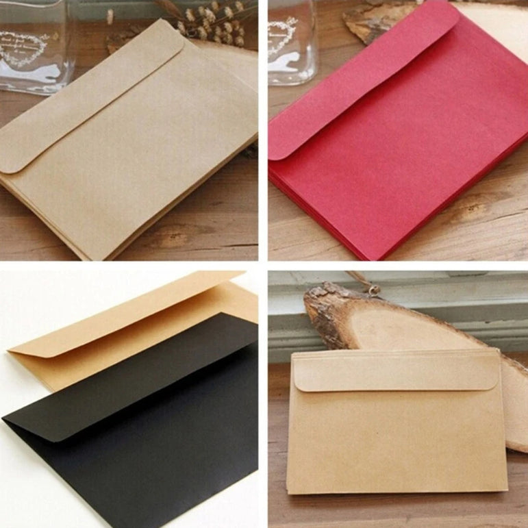 10PSC/Pack Invitation Envelopes A6 letter Papers Envelope 6'' x 4'' for Ideal for Wedding Holiday Birthday Greeting Card