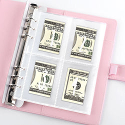 25 Sheets Of 100 Envelopes Save Money Challenge Pre-marked 1-100 Money Bag Cash Filler A5 Ring Adhesive Insertion Replacement
