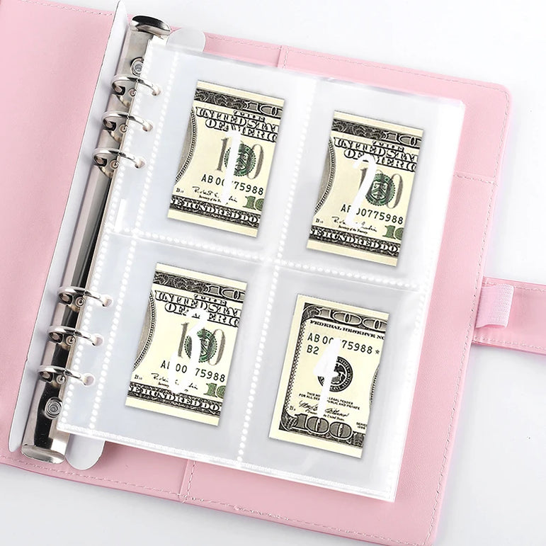 25 Sheets Of 100 Envelopes Save Money Challenge Pre-marked 1-100 Money Bag Cash Filler A5 Ring Adhesive Insertion Replacement