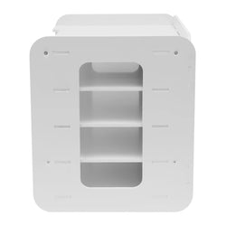 Wood File Organizer, 5 Trays Paper Sorter for Office Supplies Desk Organizer, Length 34cm/13.39in, White