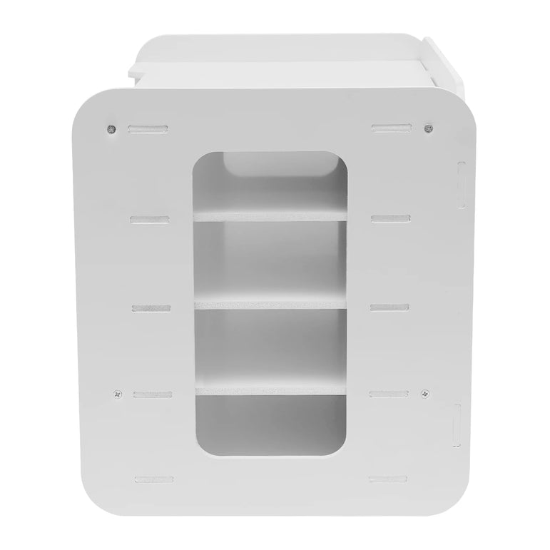 Wood File Organizer, 5 Trays Paper Sorter for Office Supplies Desk Organizer, Length 34cm/13.39in, White