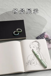 128 Sheets 256 Page Number  Black Card  Notebook Notepad Student Square Blank Drawing Notebook
