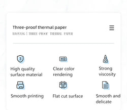 80X50 Adhesive Thermal Label Sticker Paper Waterproof Supermarket Price Blank Label Direct Print Office Print Supplies