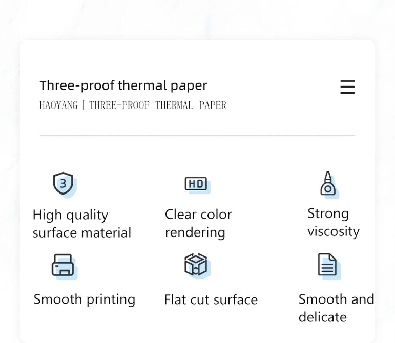 80X50 Adhesive Thermal Label Sticker Paper Waterproof Supermarket Price Blank Label Direct Print Office Print Supplies