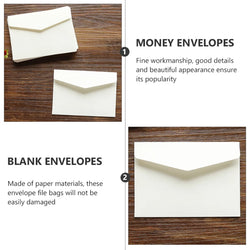 100 Pcs Mini Blank Envelopes Card Storage Bag Paper Envelope Document Holder Business Letter Envelope Money Bag Thickened File