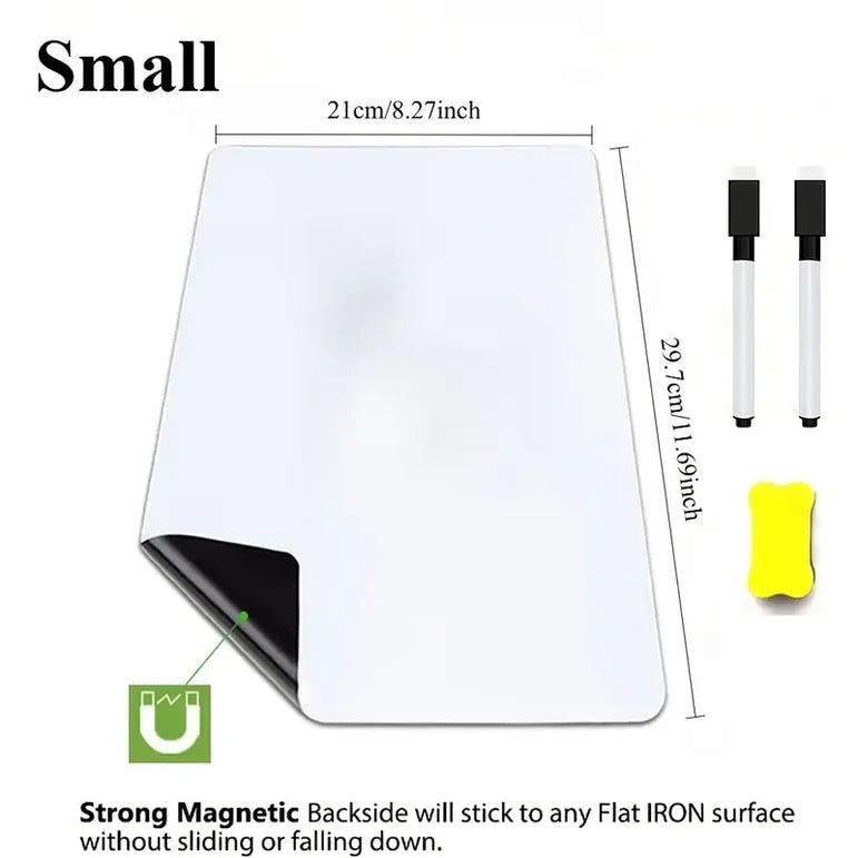 A3 A4 A5 Erasable Flexible Marker Fridge Magnet Magnetic WhiteBoard Dry Erase Board Refrigerator Sheet Kitchen Memo Grocery List