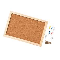 Cork Blackboard Bulletin Board Corkboard DIY with Push Pins Home Office Hanging Display Board Office School Wood Drafting Board