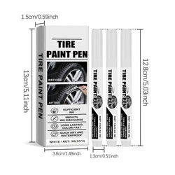 White Paint Pens 3X Paint Pens Tire Markers Quick Dry Marking Pens Oil Based Marker Pen Waterproof Permanent Markers For Rubber
