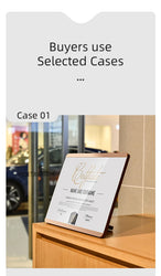 A4 21x29.7cm Honor Certificate Acrylic Sign Holder Display Stand Tabletop Menu Paper Holder Product Name Price Card Poster Frame