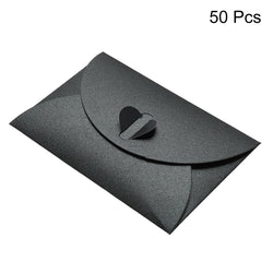 50Pcs Mini Colored Envelope Thick Cardboard Small Foldable DIY Pearl Paper Envelopes Self Locking Buckle Letter Gift Card Cover