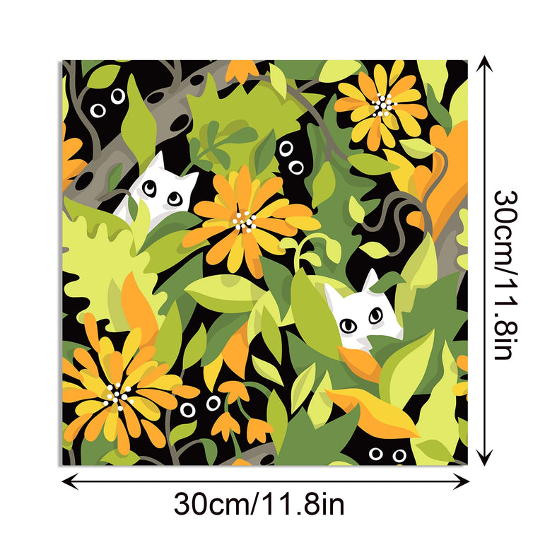 24pcs 30*30cm lovely Cat Scrapbook Craft Paper DIY Craft Paper Art Background Paper Origami Card Making Photo Album Decoration
