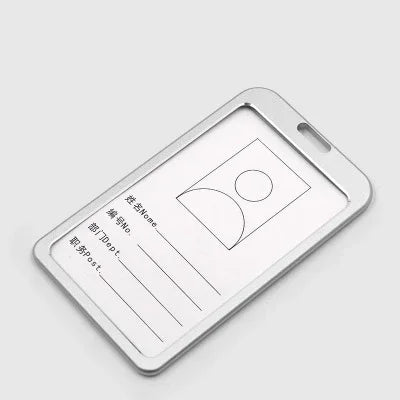 Aluminum Alloy Card Holder Retractable Badge Reel Employee Staff Name ID Work Card Holder Business Supplies