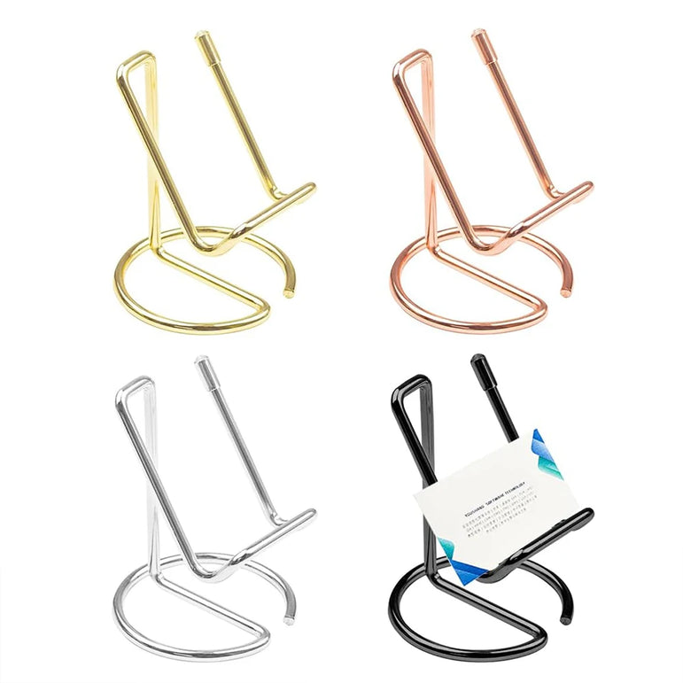 Desktop Phone Holder Simple Metal Business Card Holder Stand Office Desktop Business Name Card Display Organizer