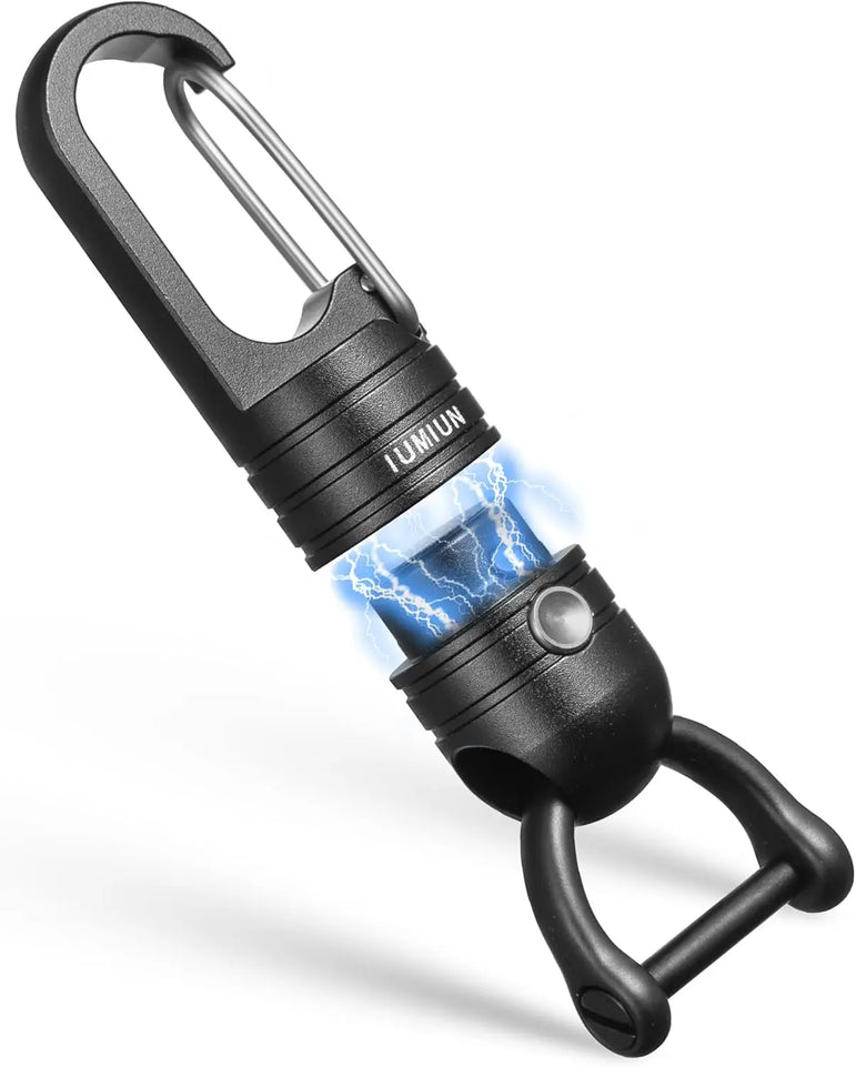 Magnetic Quick Release Keychain with Spring Key Clip and Key Ring-2 Button Lock System