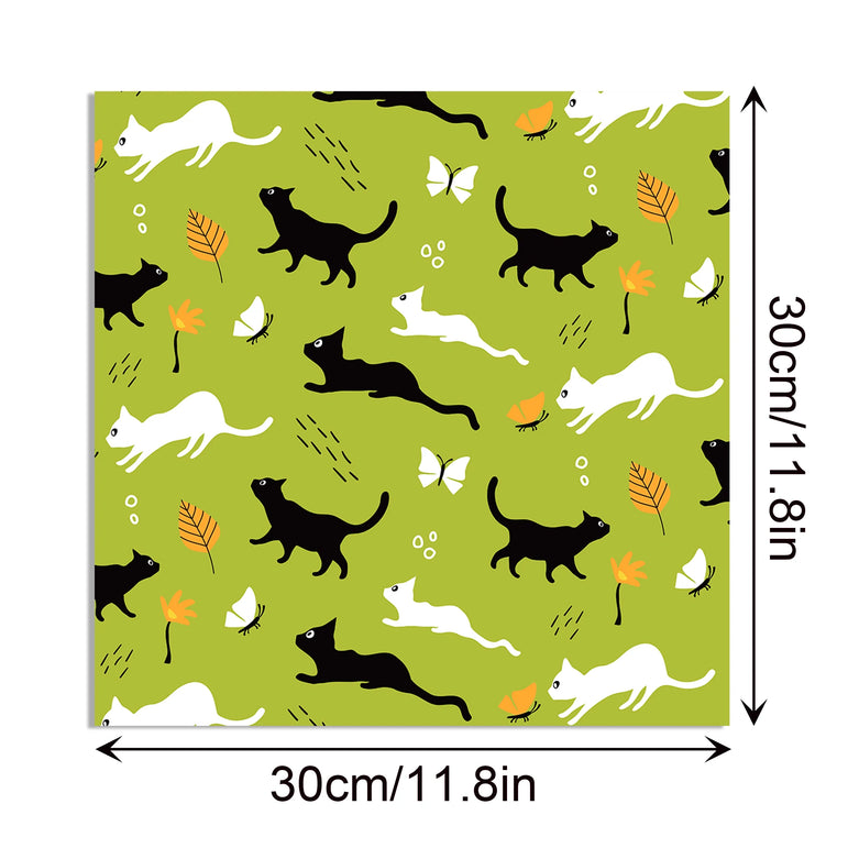 24pcs 30*30cm lovely Cat Scrapbook Craft Paper DIY Craft Paper Art Background Paper Origami Card Making Photo Album Decoration