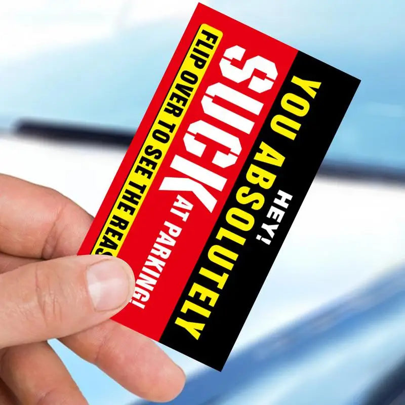 50Pcs Bad Parking Cards You Parked Like An Idiot Cards Bad Parking Cards Funny Parking Violation Bad Cards Multiple Reason