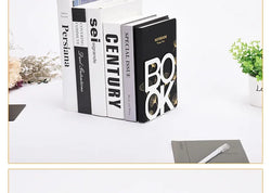 1Pcs Bookend Book Stand Support Sample Bookend Iron Desktop Art Non Slip Rack Shelf Holder School Stationery Office Accessories