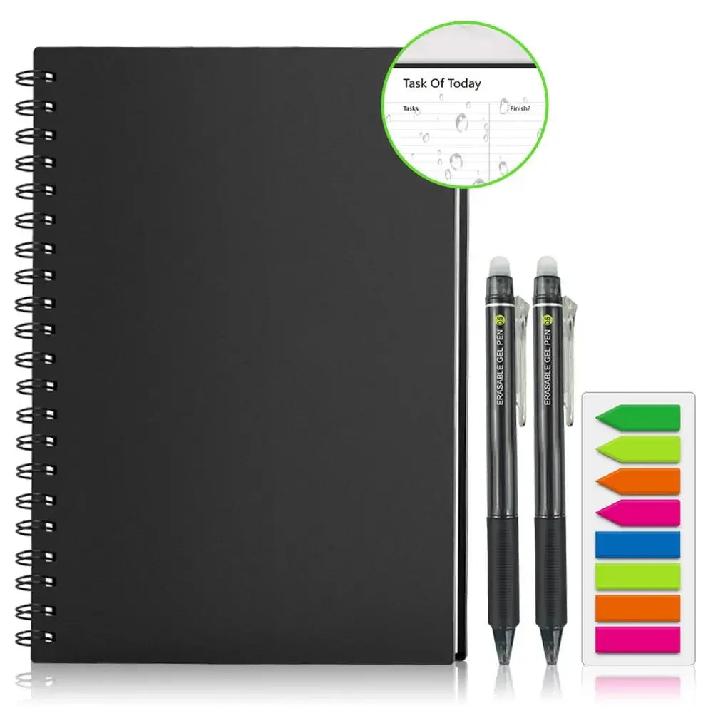 HOMESTEC A4 Reusable Erasable Notebook With Pen&Cloth Microwave Heating Waterproof Notepad Office School Smart Notebook