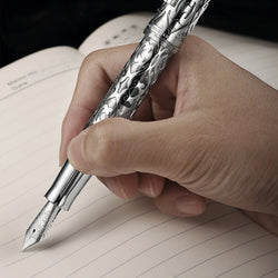 Hot Hongdian D1 Fountain Pen EF F Nib Skeleton Hollow Resin Writing ink Pens Piston filling school office supplies with tools